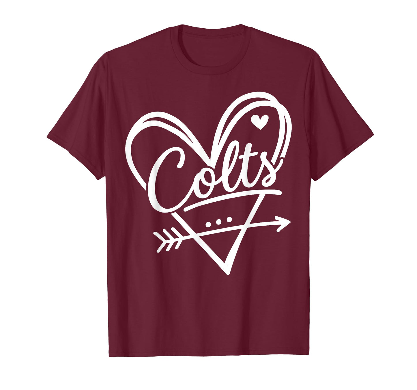 Vintage Colts Heart Lover Gift for Men Women Kid Boy Girl T-Shirt