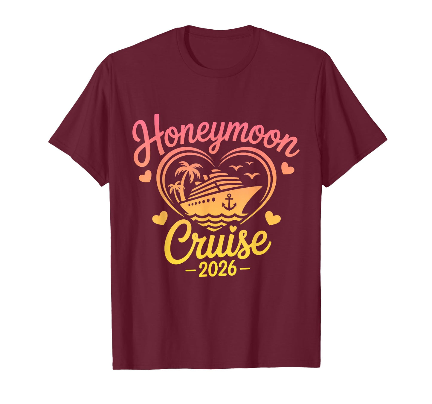 Honeymoon Cruise 2026 Just Married Couples Matching T-Shirt