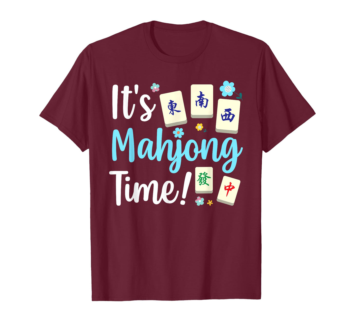 Cute Mahjong Design For Men Women Tile Game Mahjong Player T-Shirt