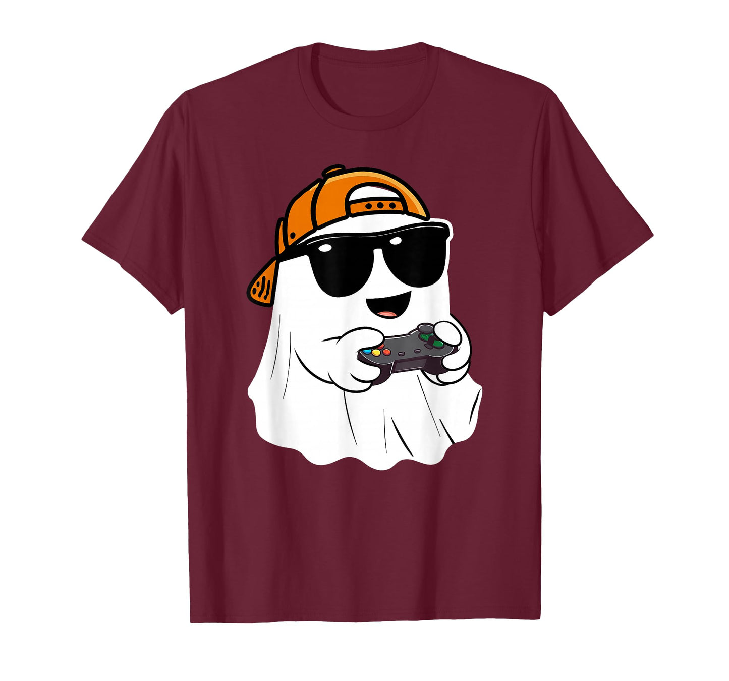 Halloween boys kids ghost gamer scary Costume gaming men T-Shirt