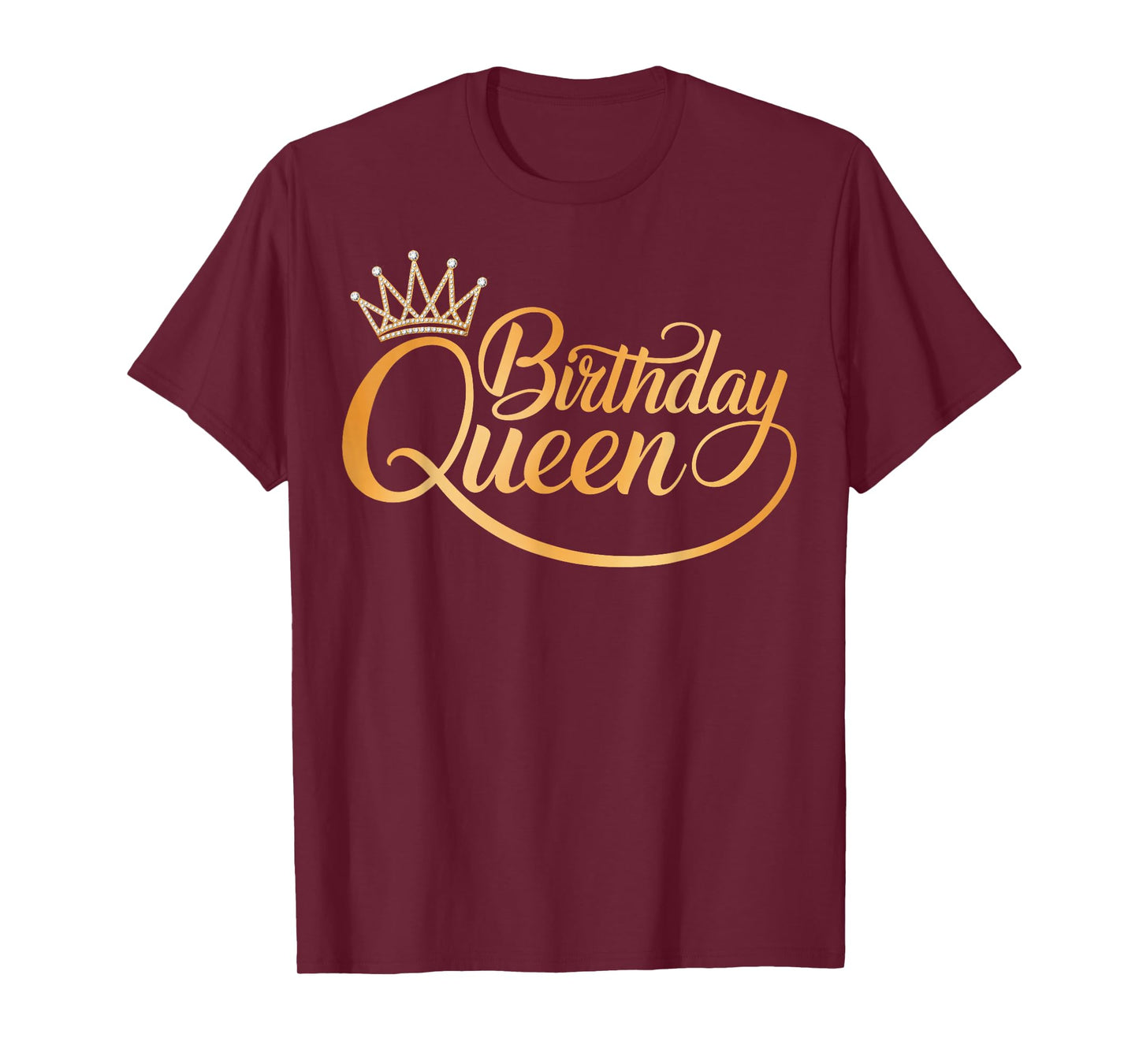 Birthday Queen Crown American Afro Women Girls Bday Party T-Shirt