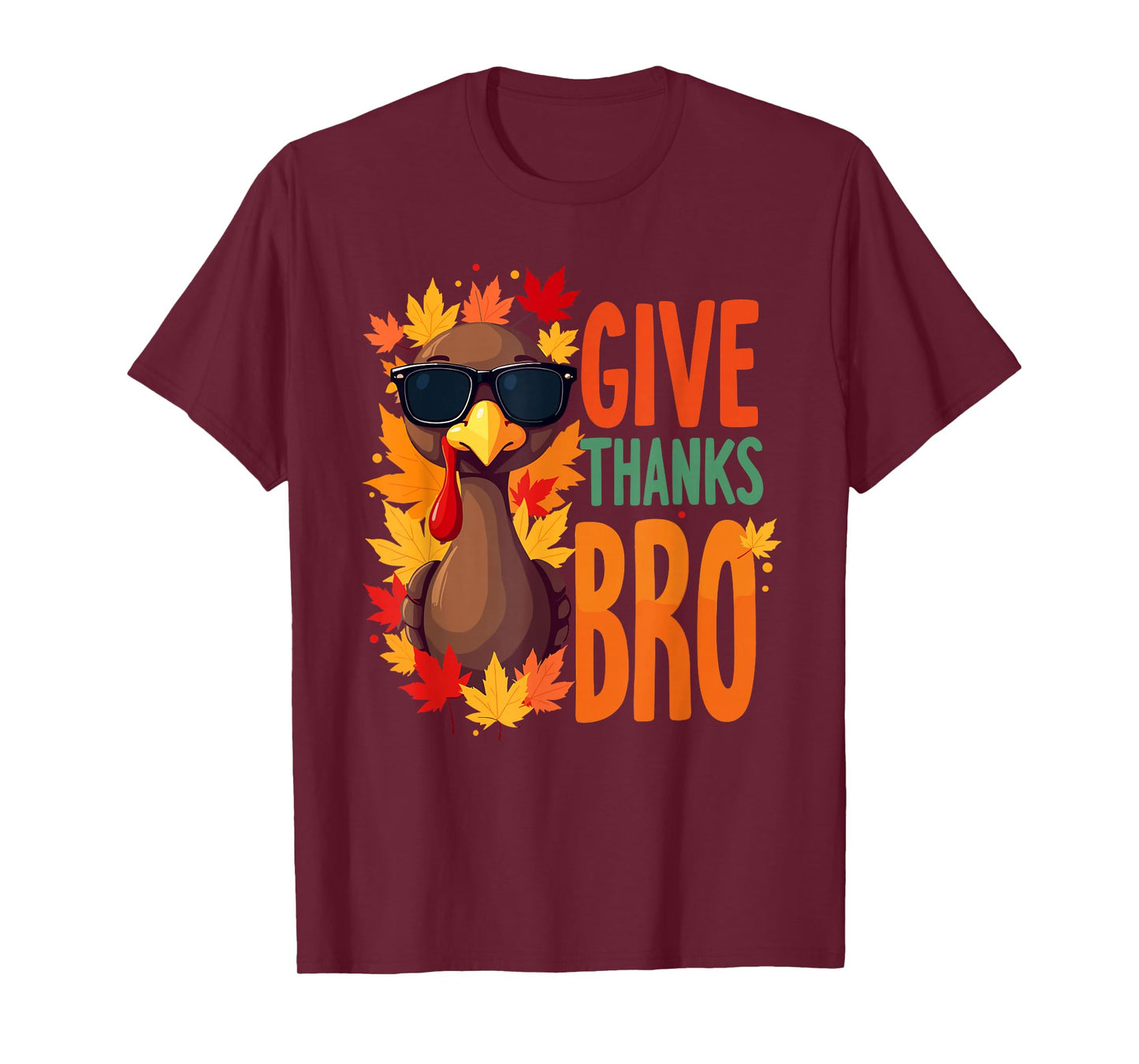 Give Thanks Bro Cute Turkey Toddler Thankful Thanksgiving T-Shirt