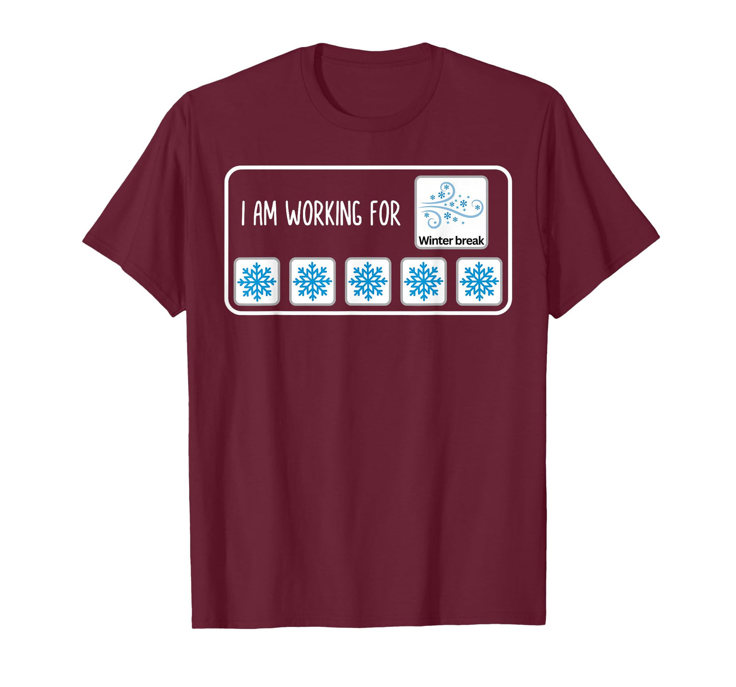 Retro I Am Working for Winter Break Christmas SPED Teacher T-Shirt