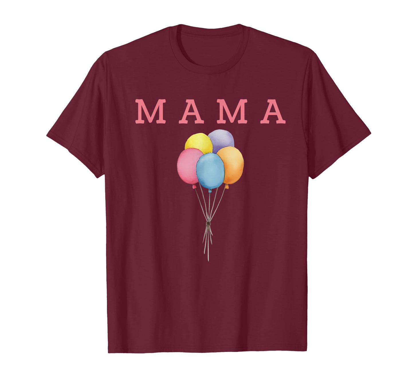 Mama of The Rainbow Balloon Birthday Boy Girl Family T-Shirt
