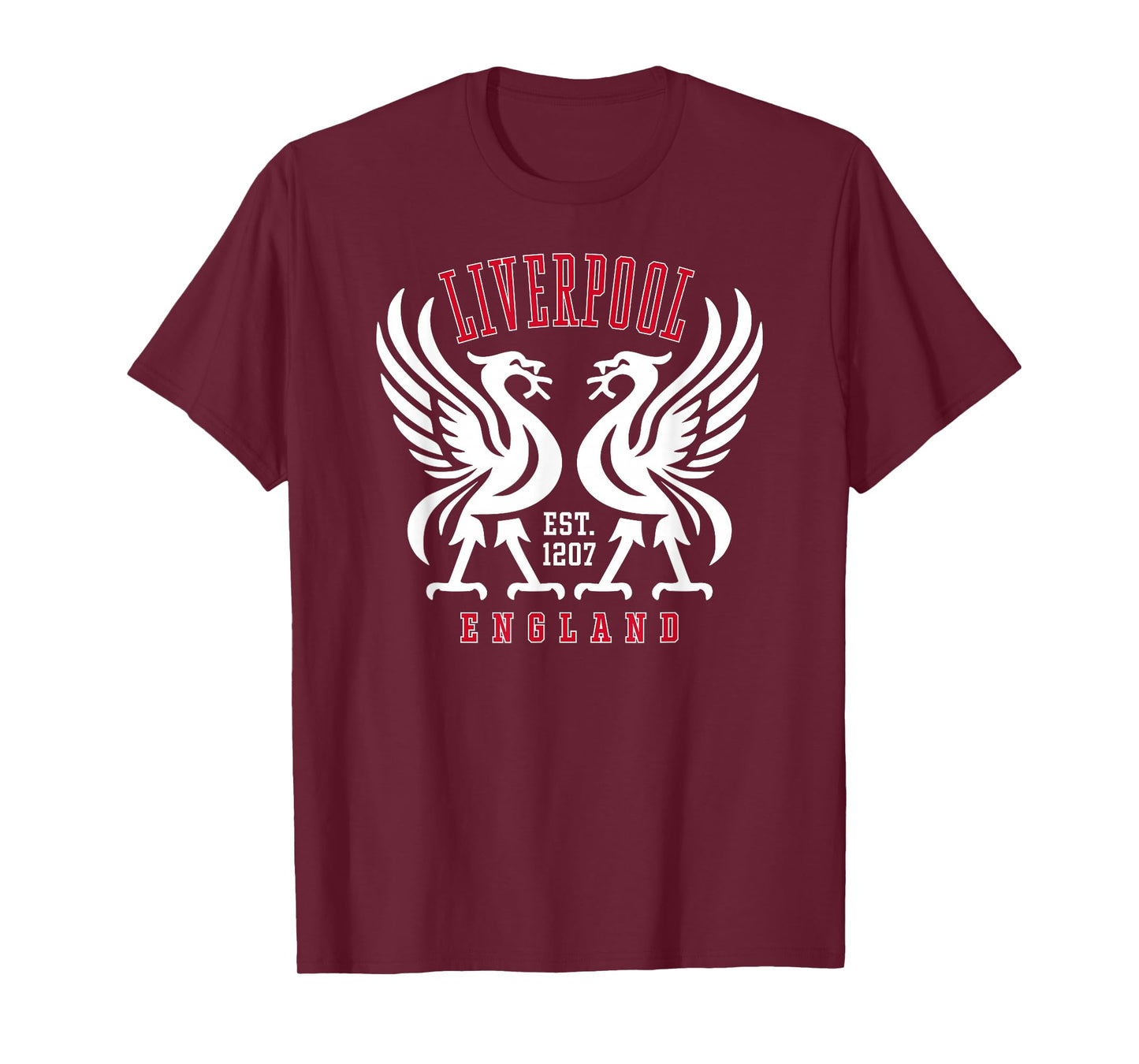 Liverpool England Est. 1207 Twin Liverbirds T-Shirt