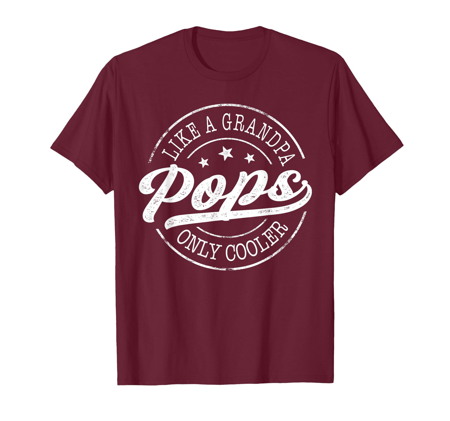 Pops Like a Grandpa Only Cooler Funny Pops Father's Day T-Shirt