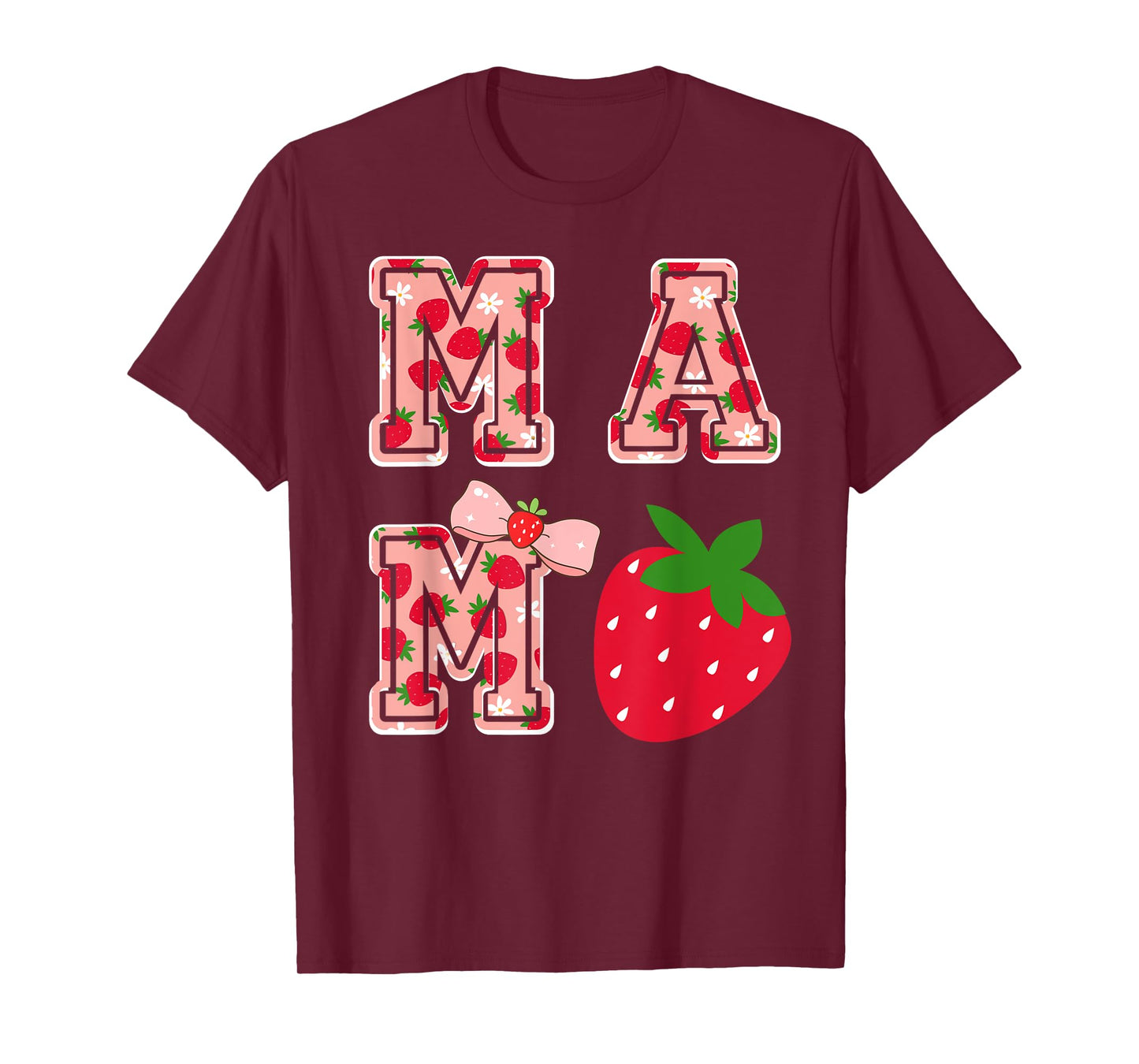 Mama Strawberry First Birthday Berry Mom Funny Strawberry T-Shirt