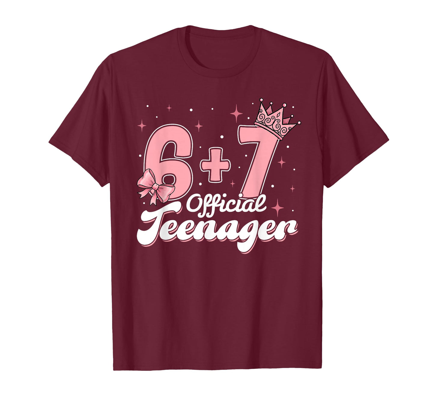 Pink Coquette 13th Birthday 67 Meme 6+7 Official Teenager T-Shirt