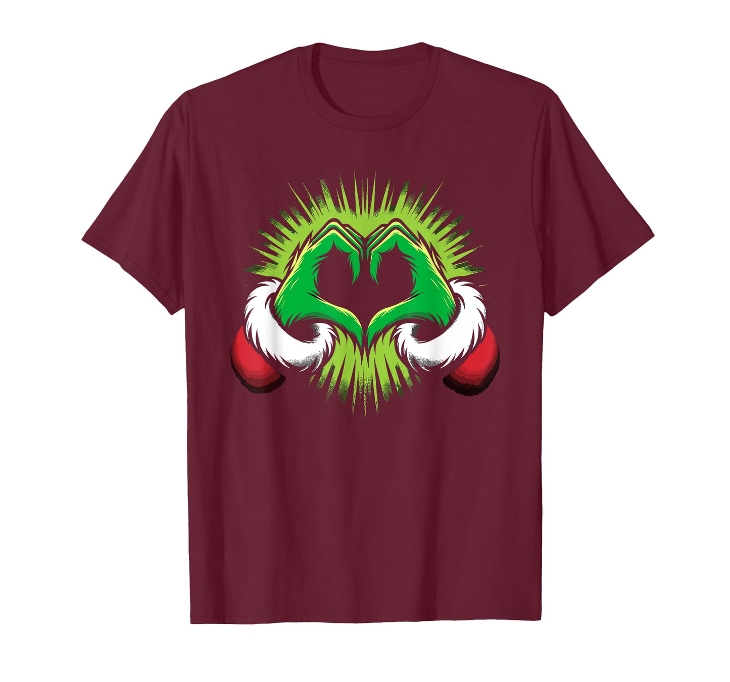 Funny Elf Heart Hands Love Christmas T-Shirt