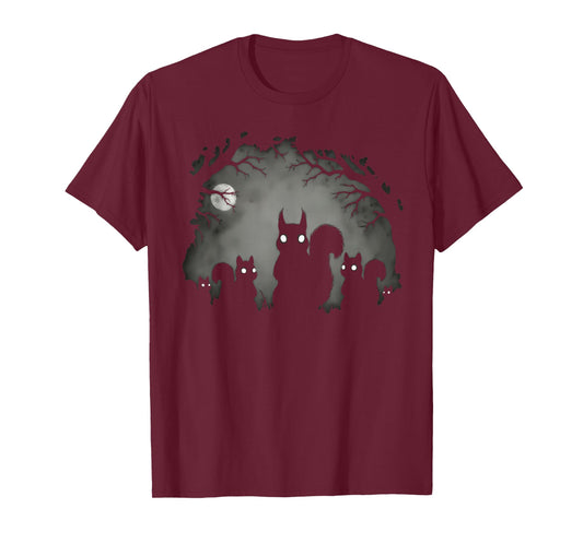 Creepy Gothic Squirrel Aesthetic Horror Grunge Goth Squirrel T-Shirt