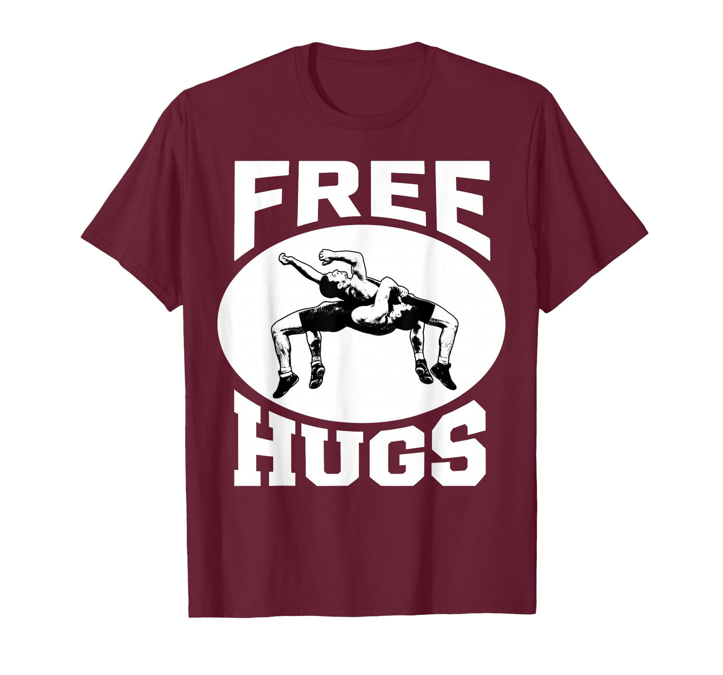 Wrestling Funny Free Hugs T-Shirt
