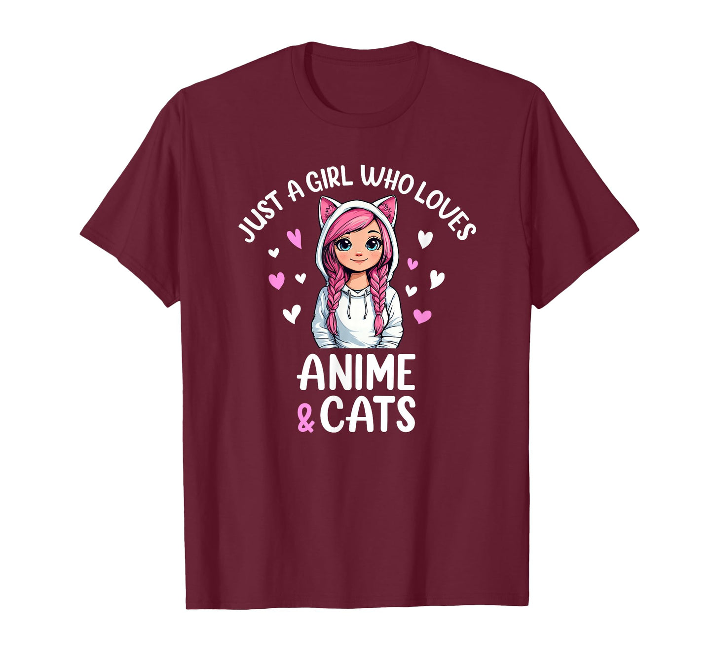 Just A Girl Who Loves Anime & Cats T-Shirt