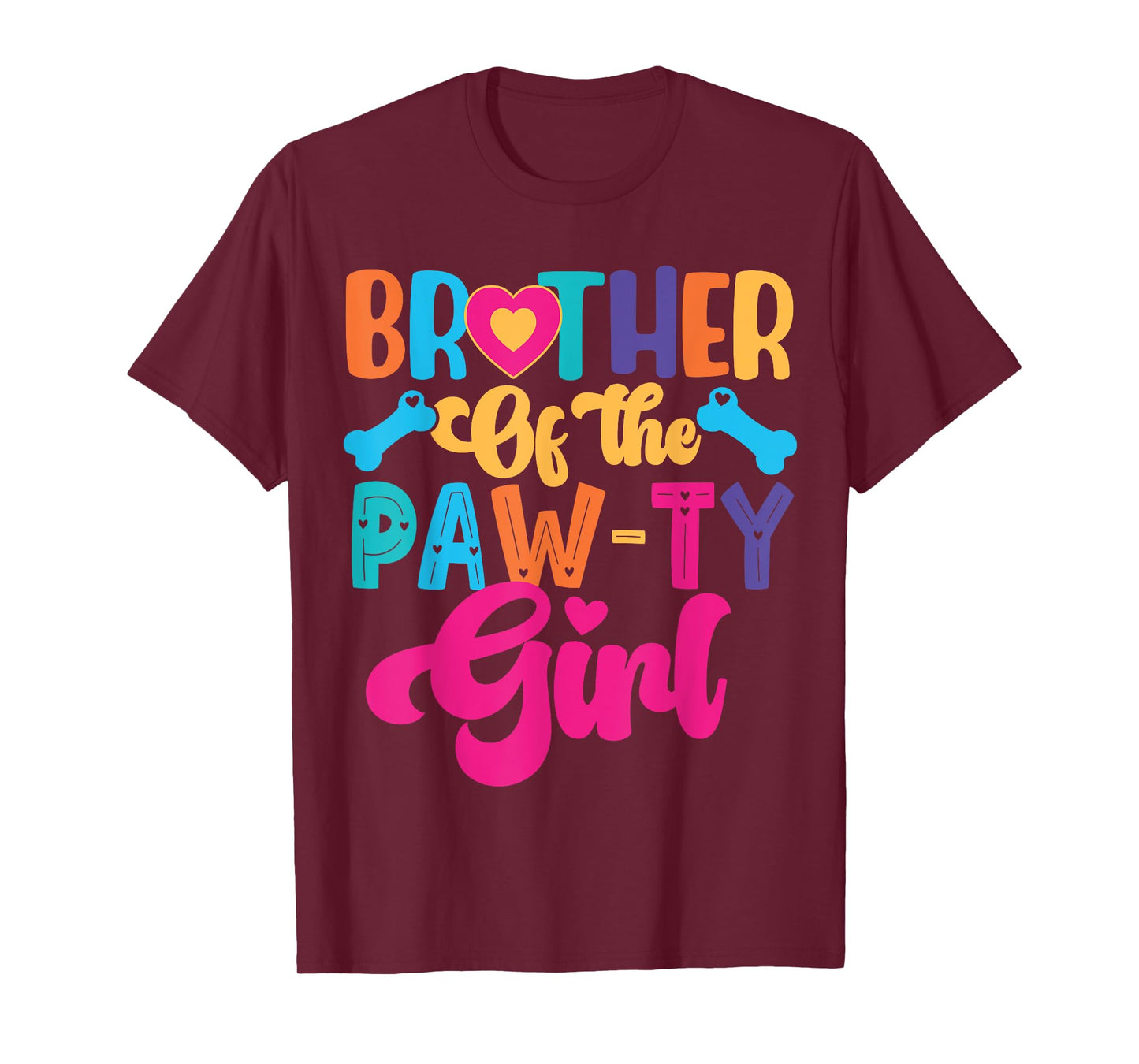 Brother Of The Birthday Girl Dog Paw Family Matching Party T-Shirt