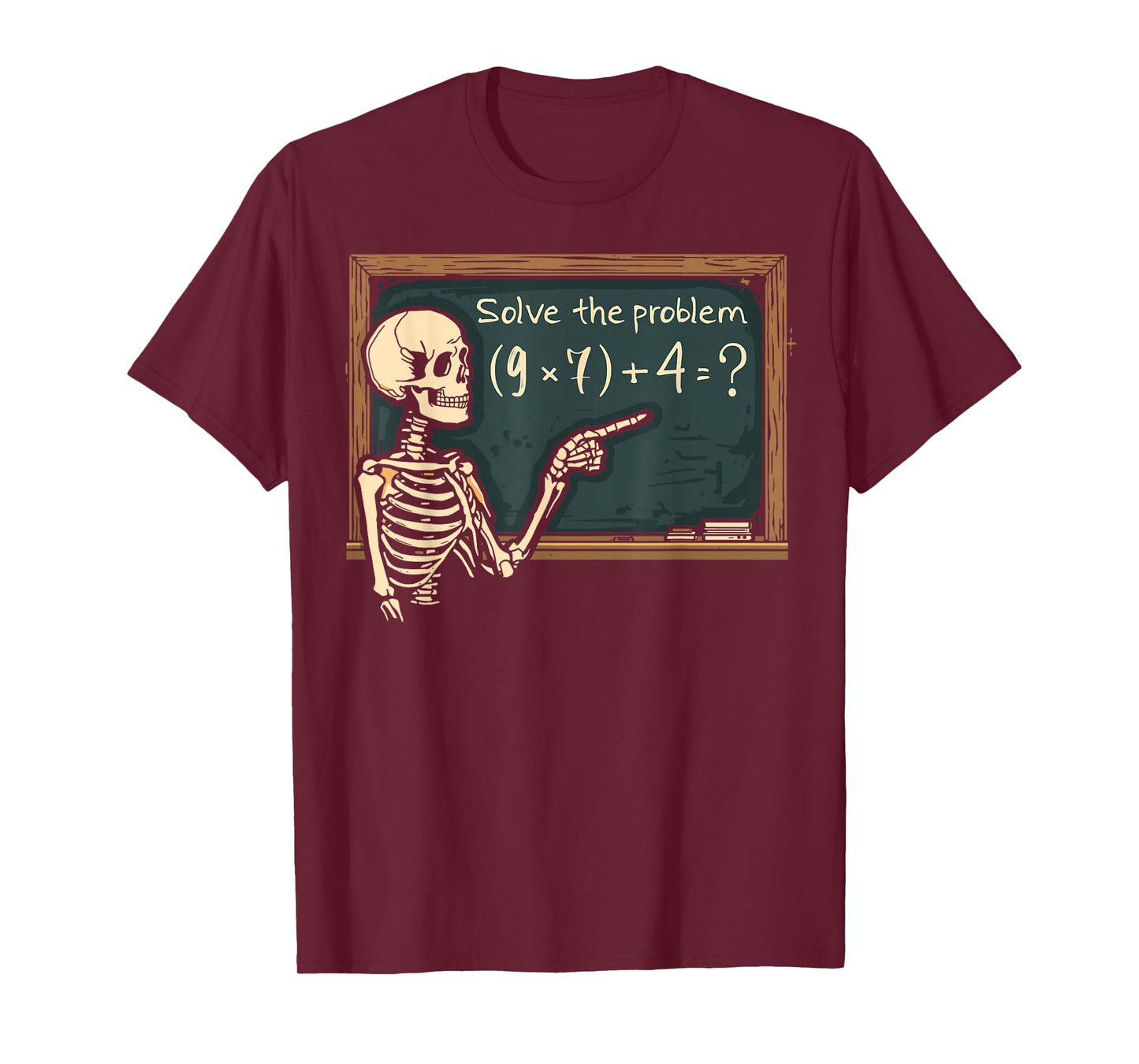 Funny 67 Meme Brainrot Joke Halloween Skeleton Math Teacher T-Shirt