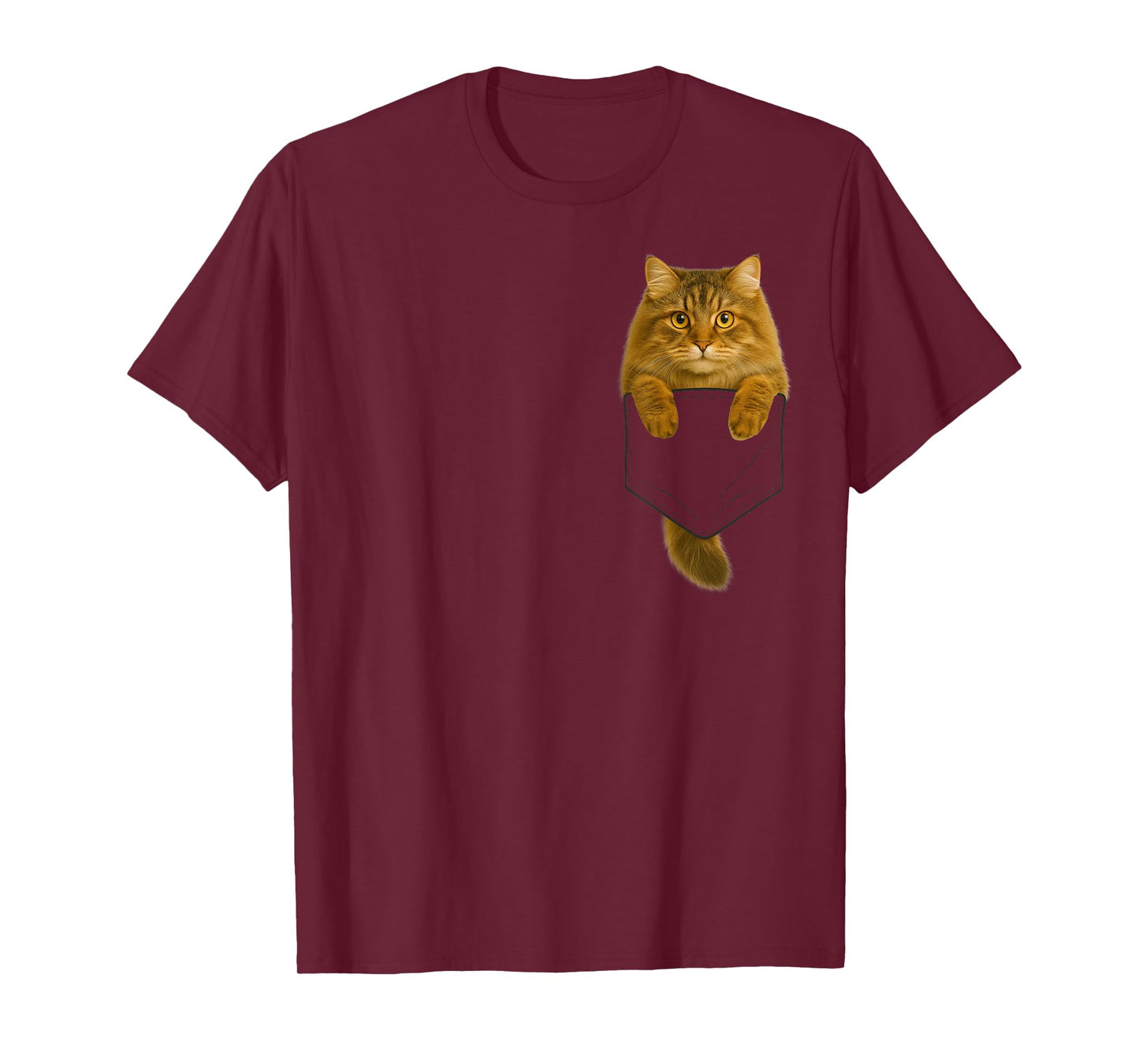 Siberian Cat Pocket Funny Gifts Cat Mom Cat Dad Cat Lover T-Shirt
