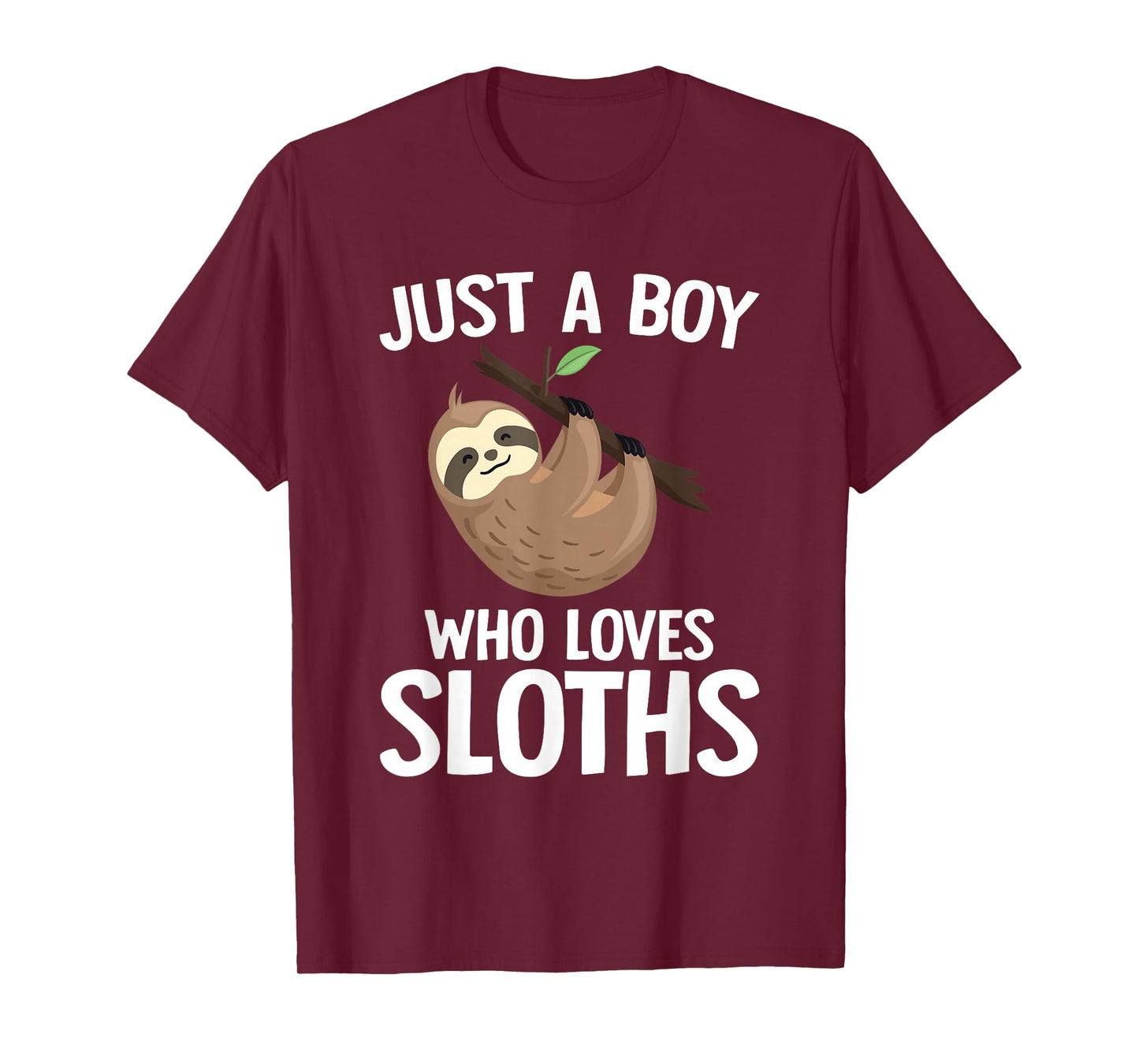 Just A Boy Who Loves Sloths Boys Toddler Sloth Lover T-Shirt