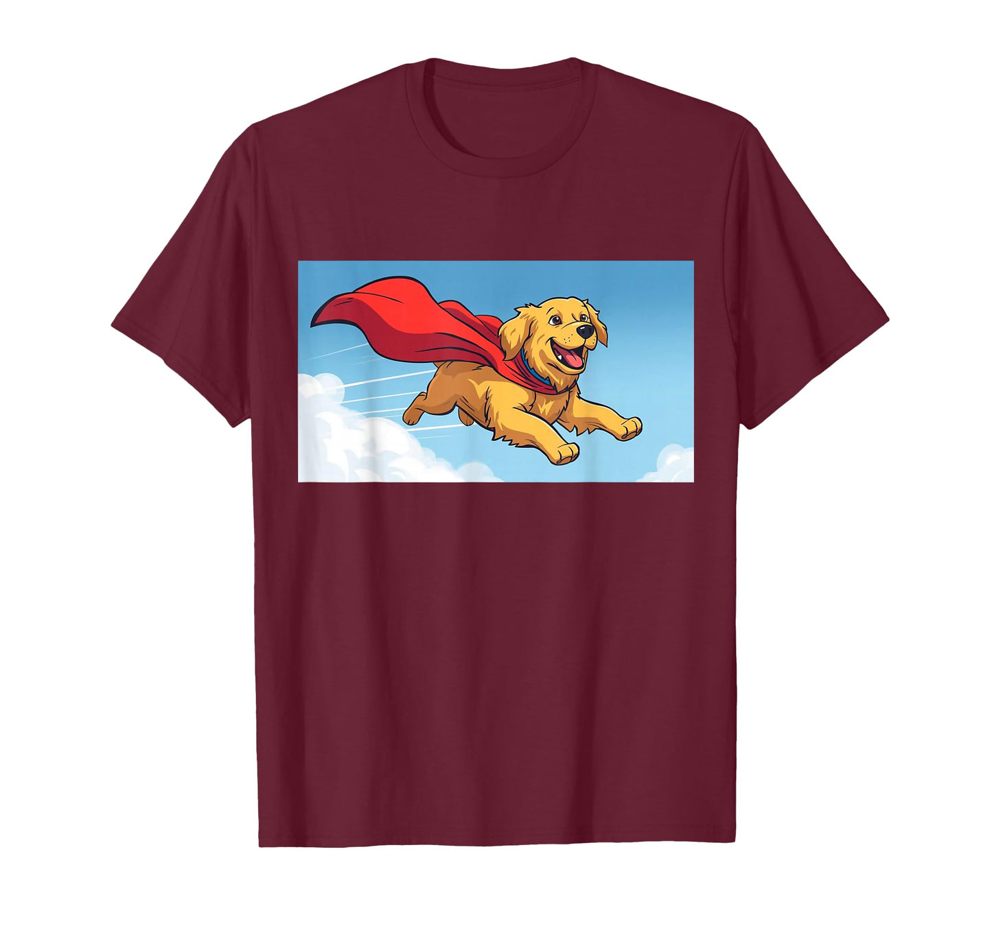 Golden Retriever Dog Super Hero T-Shirt