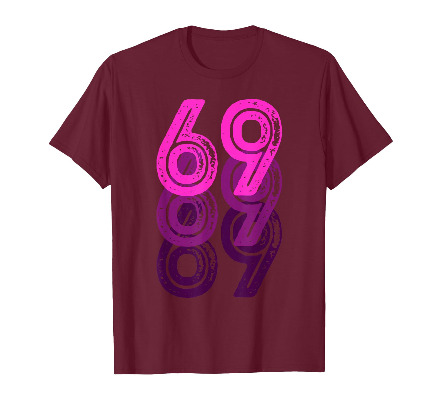 Number 69 Pink Best Classic College Style Birthday Funny T-Shirt