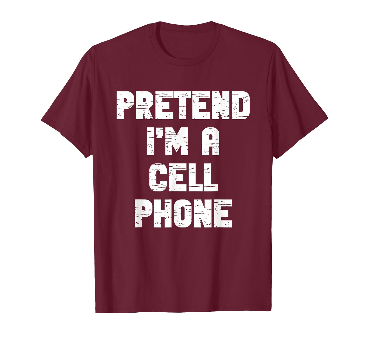 Halloween Pretend I'm A Cell-Phone Costume Lazy Cellphone T-Shirt