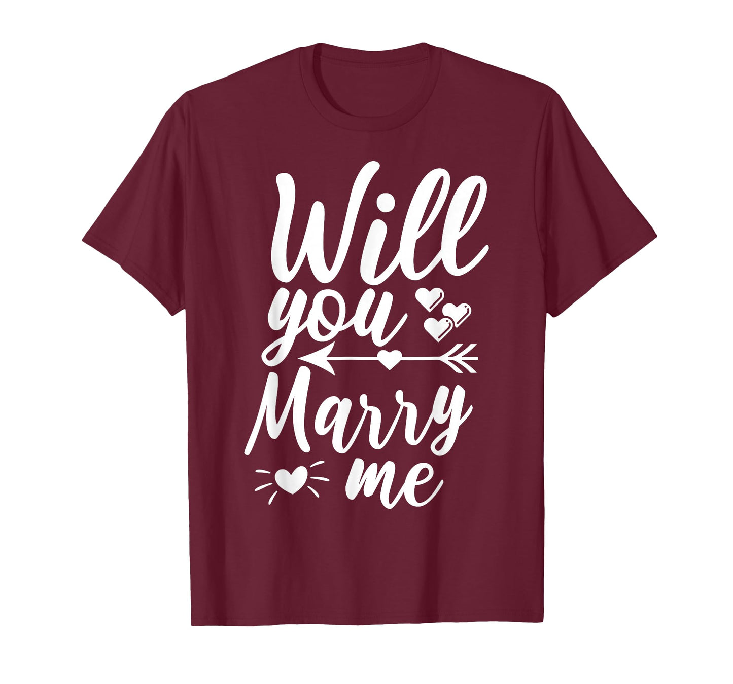 Will You Marry Me Arrow Heart Engagement Newlyweds Matching T-Shirt