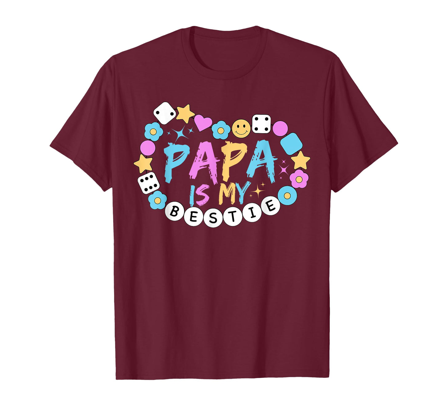 Papa Is My Bestie Funny BFF Dad Daddy Father Best Friend T-Shirt