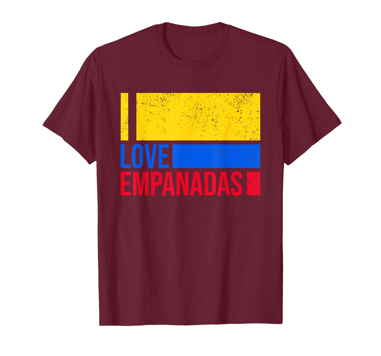 I Love Empanadas Colombia Flag Vintage Colombian Empanadas T-Shirt