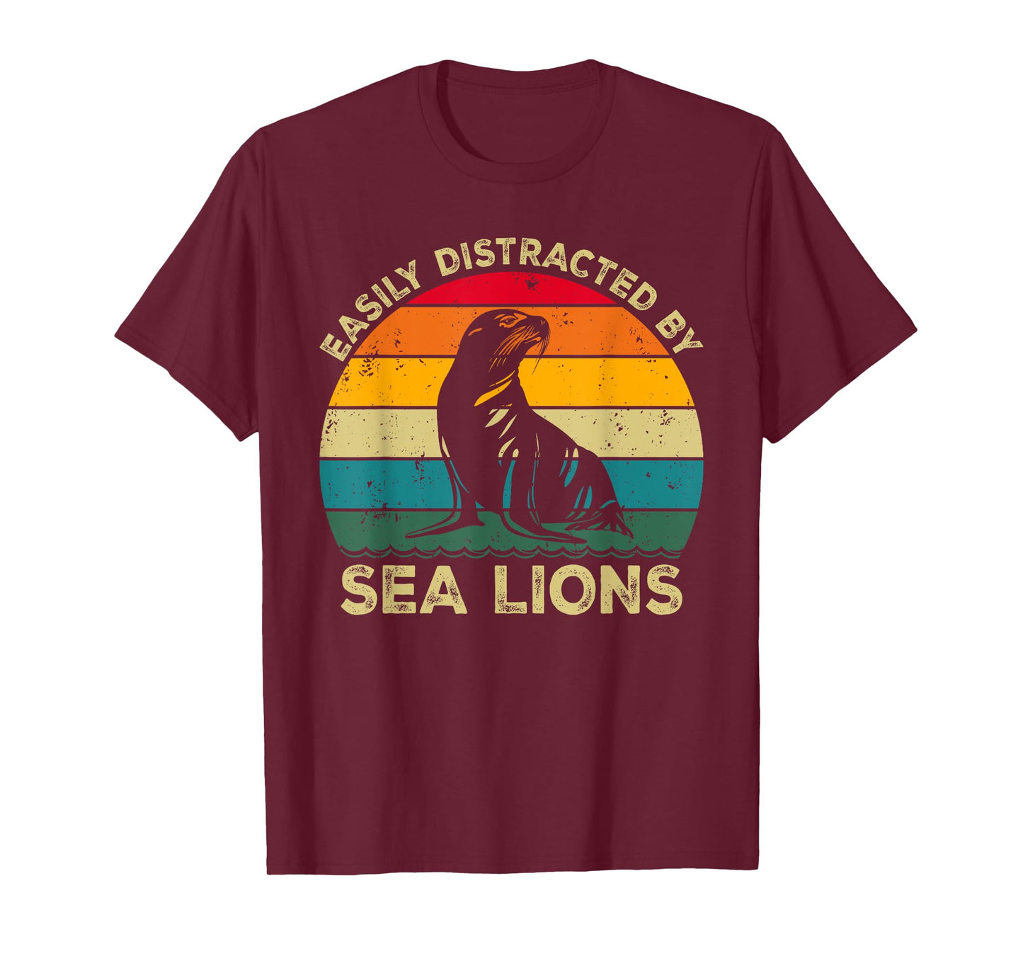 Easily Distracted By Sea Lions, Funny Cute Sea Lion Lovers T-Shirt