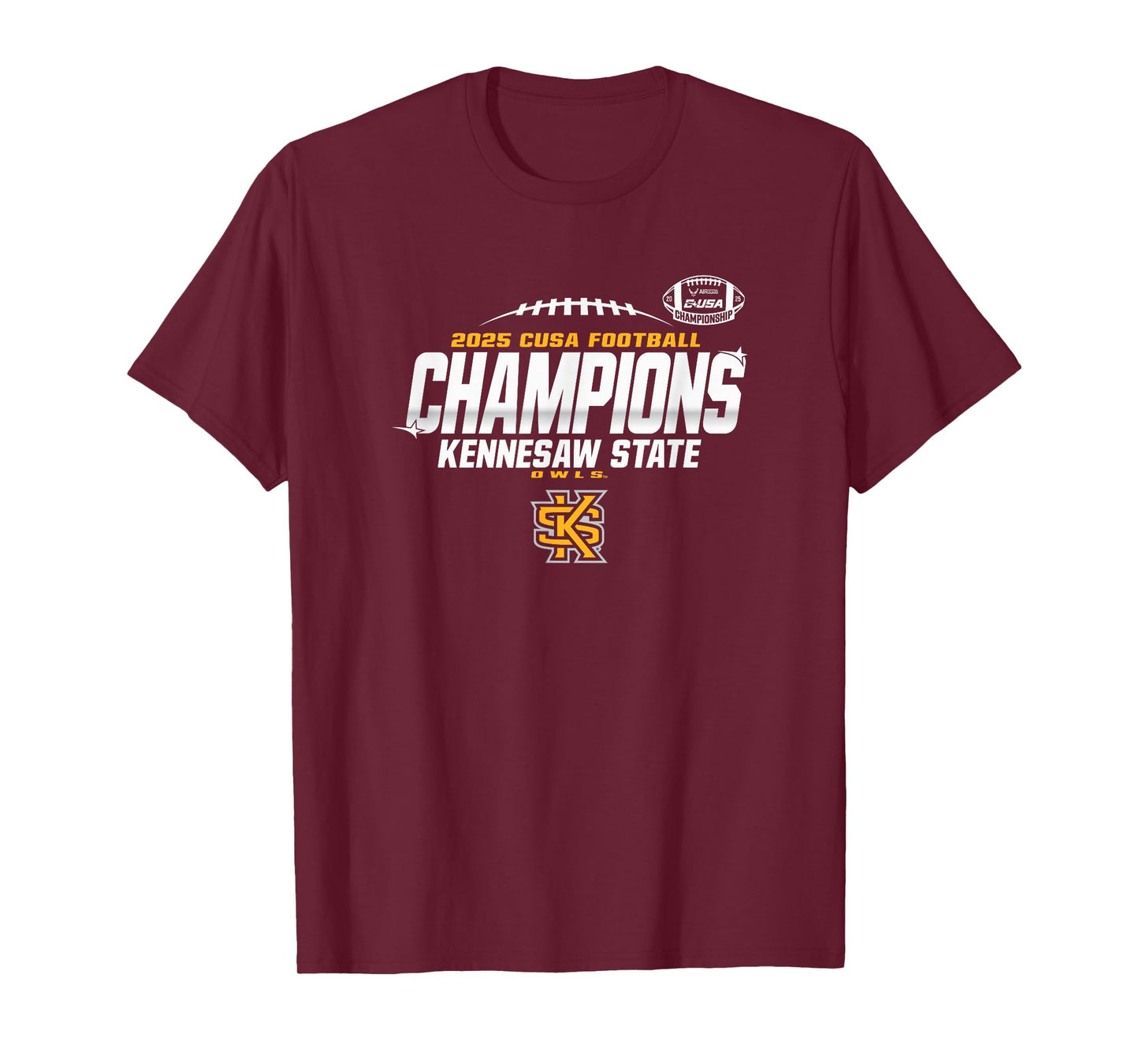 Kennesaw State Owls C-USA Champs 2025 Football Locker Room T-Shirt