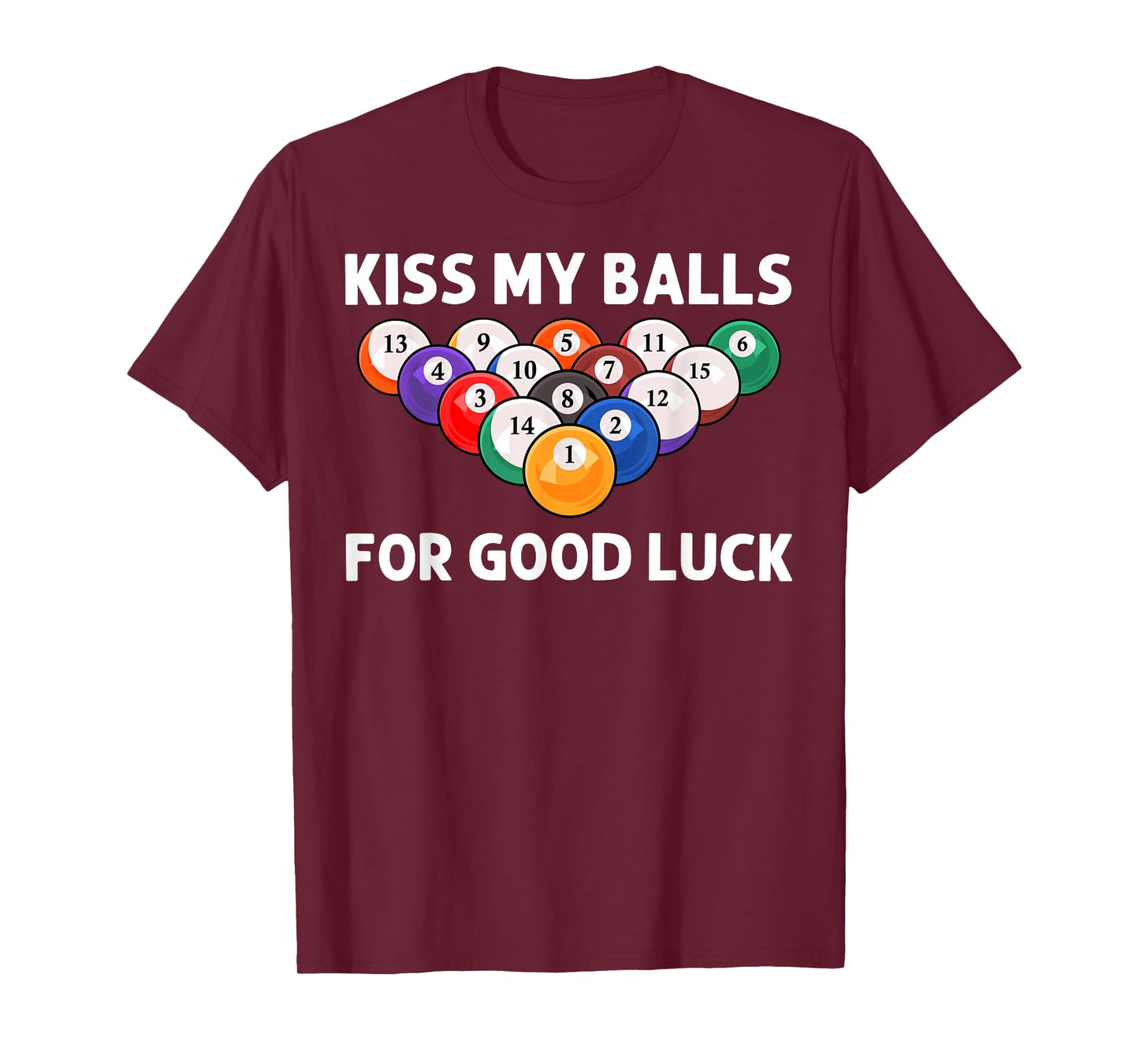 Funny Billiards Art For Men Boys Billiard Lover Pool Player T-Shirt
