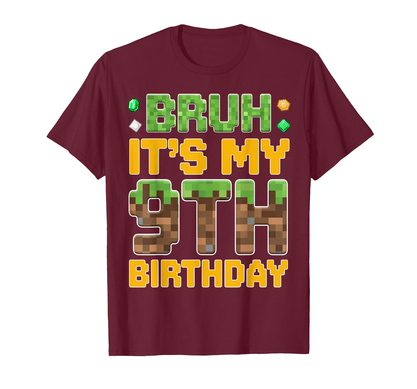 Birthday Boy Shirt It's My 9th Birthday Video Game Pixel T-Shirt