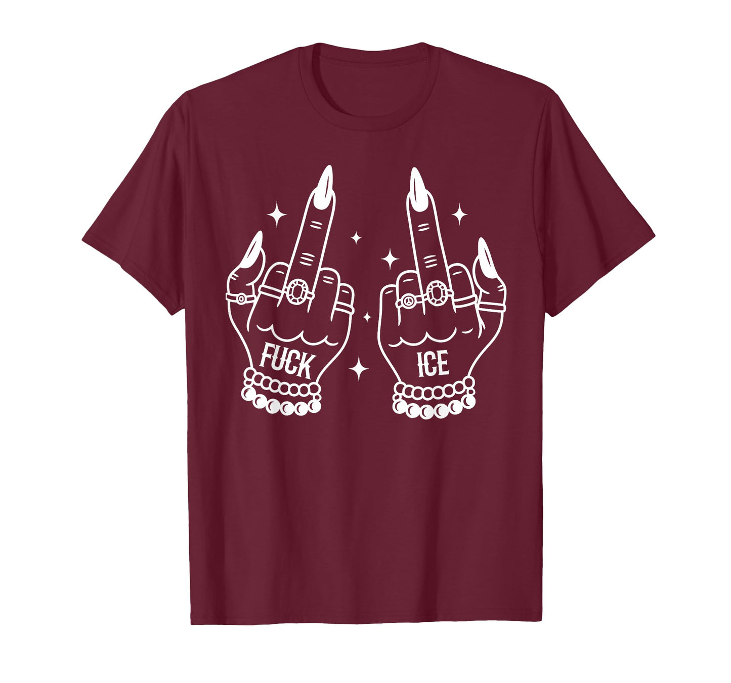Fuck ICe Skeleton Hand T-Shirt