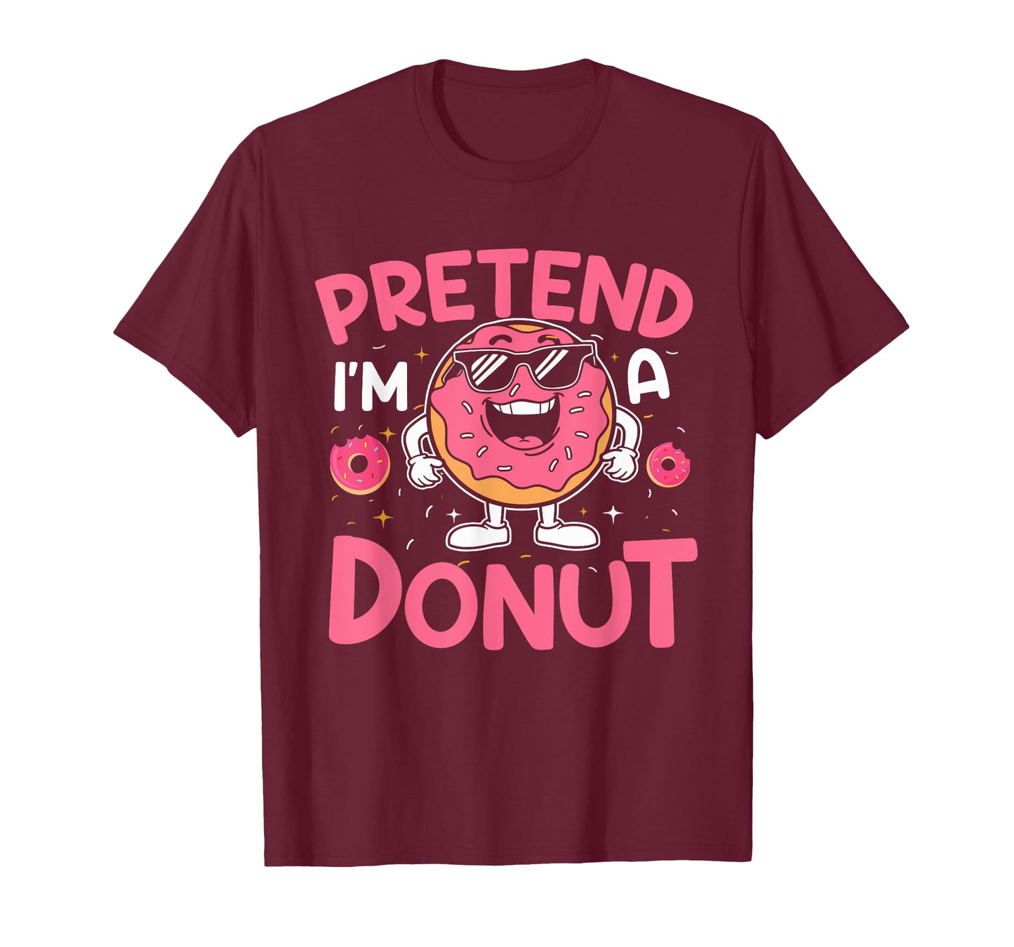 Pretend I'm A Donut Funny Lazy Halloween Matching Costume T-Shirt