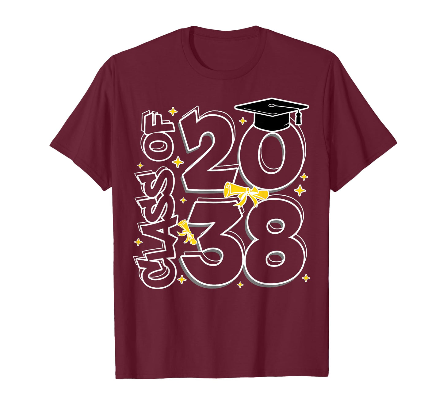 Class Of 2038 Grow With Me First Day Of School Graduation T-Shirt