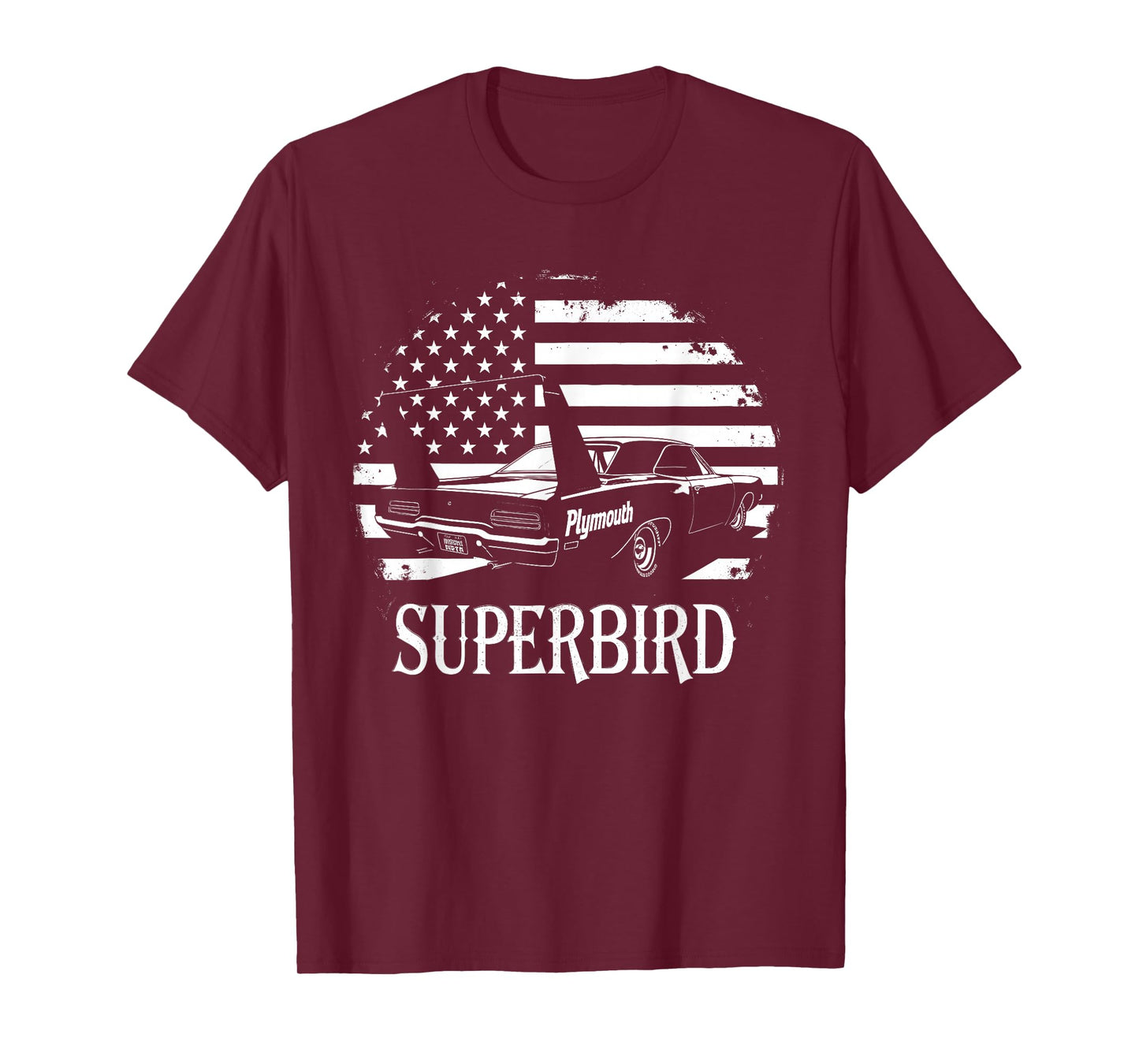 Old School Plymouth Superbird Classic car American Flag T-Shirt