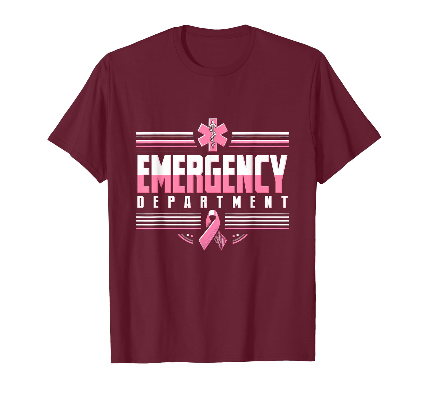 Emergency Department Emergency Room Nurse Breast Cancer T-Shirt
