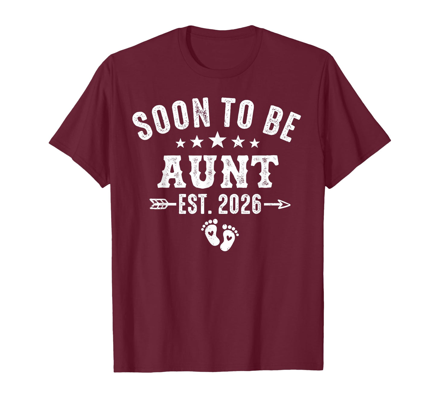 Soon to Be Aunt Est 2026 Pregnancy Announcement T-Shirt