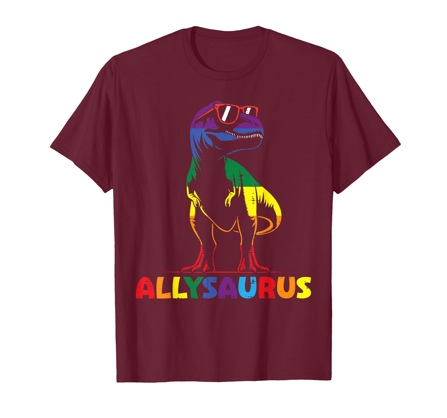 Gay Pride Month Allysaurus Dino Trex LGBTQ Ally Boys Kids T-Shirt