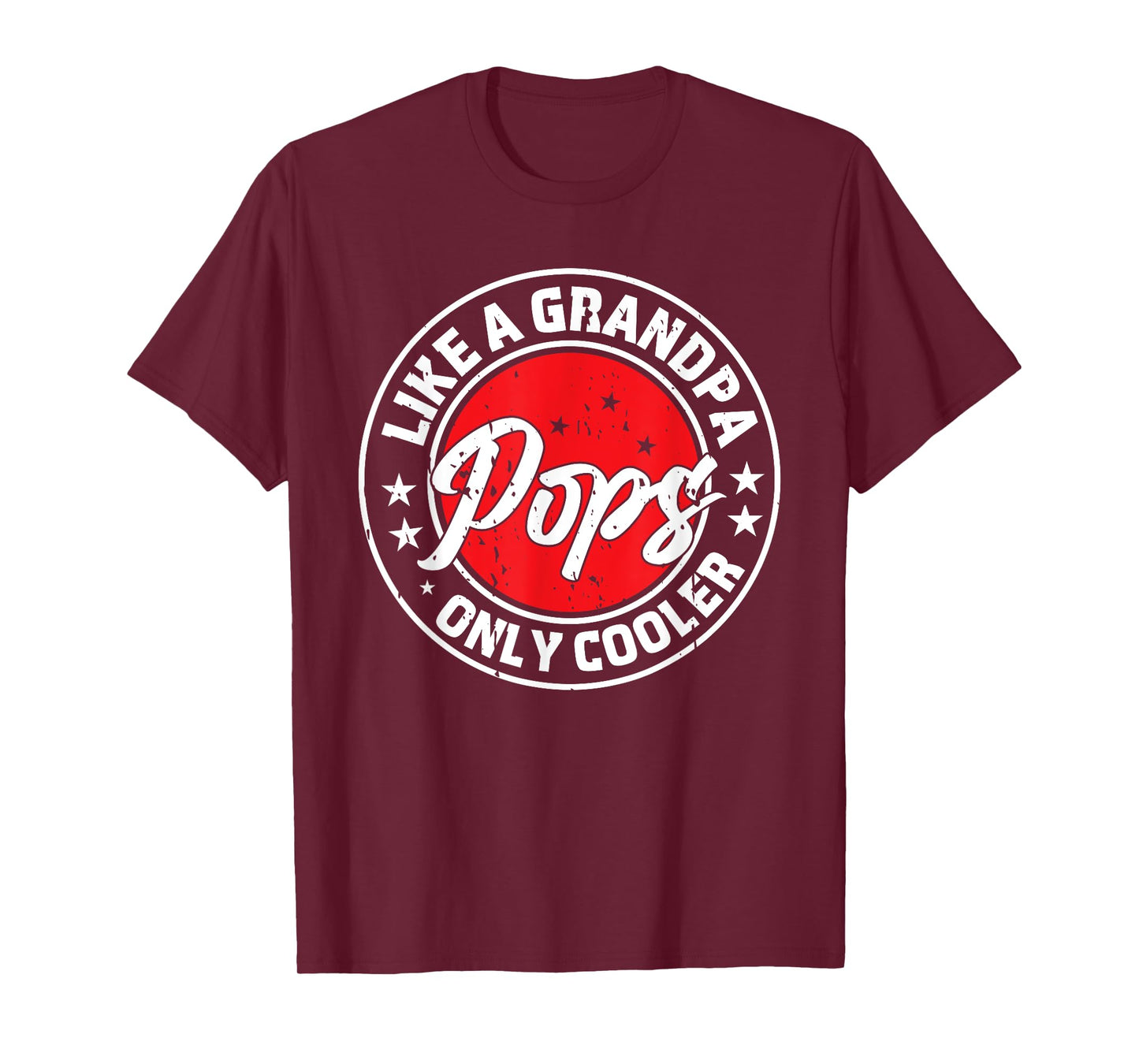 Pops Like A Grandpa Only Cooler Retro Men Father's Day T-Shirt