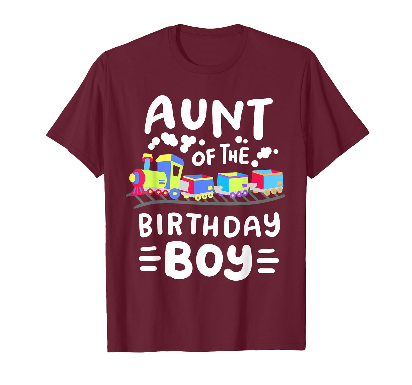 Aunt of the Birthday Boy Choo Choo Train Family Matching T-Shirt