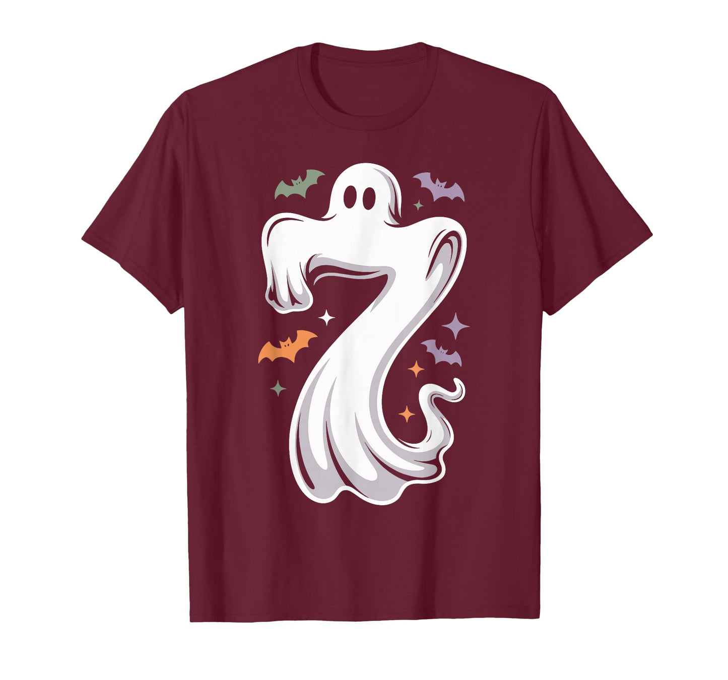 Funny 7 Ghost Meme Halloween Costume Matching Design T-Shirt