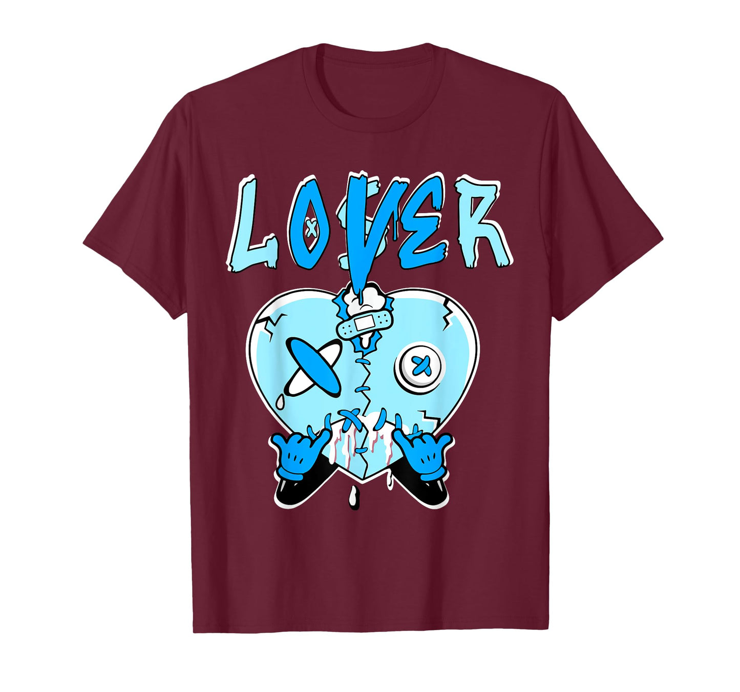 Loser Lover Light Blue Drip Heart Matching Outfit Men Women T-Shirt