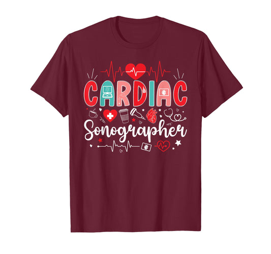 Cardiac Sonographer Cardiac Sonography Echocardiographer T-Shirt