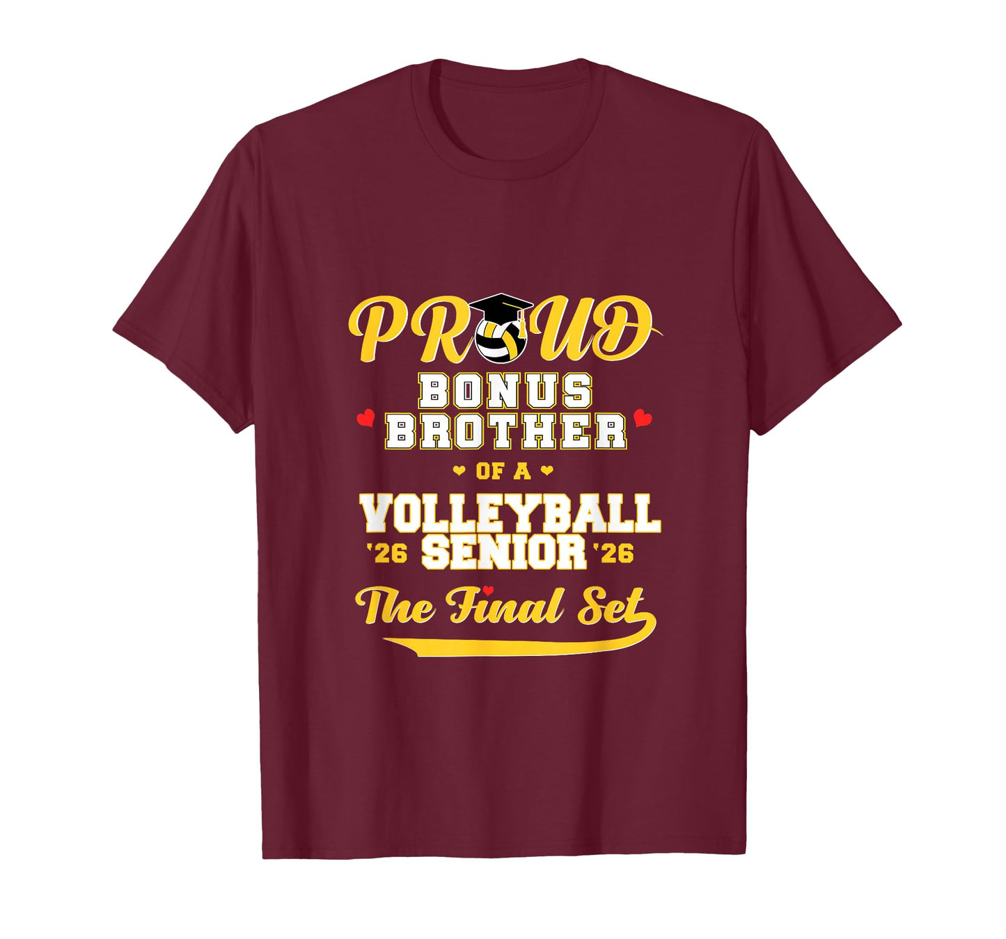 Cool Family '26 Graduation Volleyball Player Bonus Brother T-Shirt
