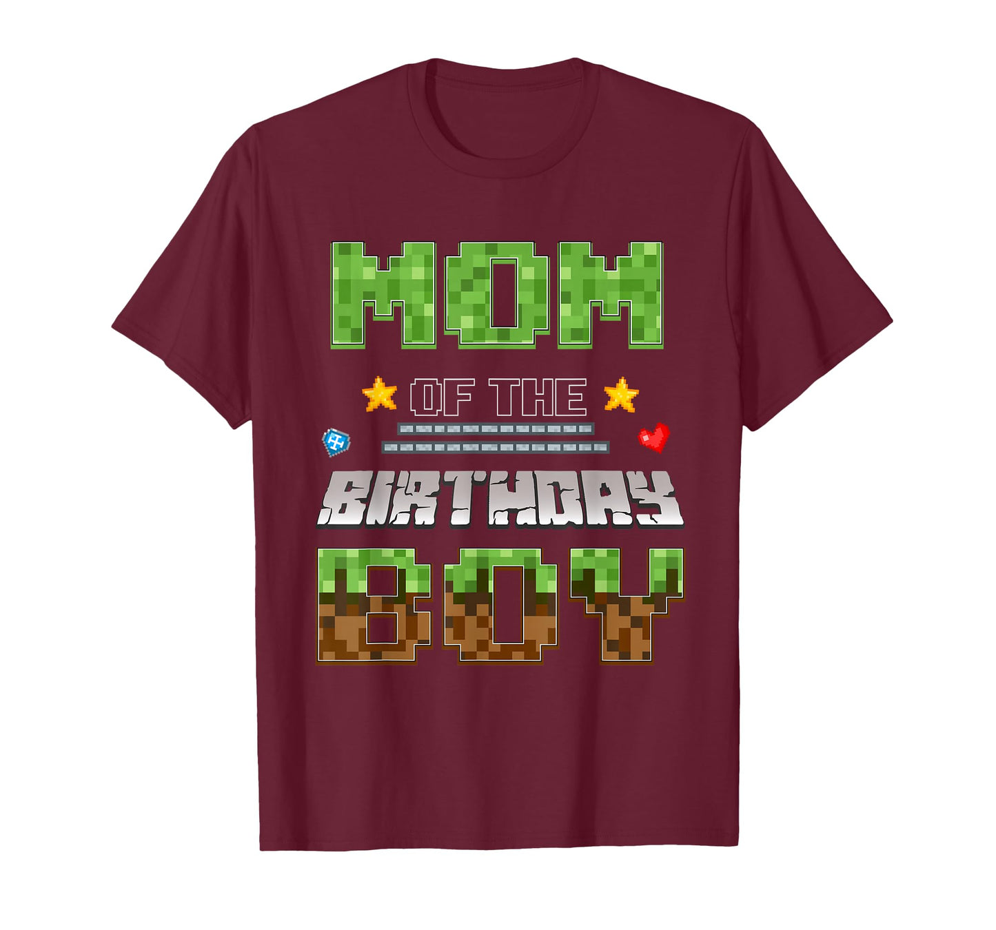 Mom of The Birthday Boy Video Gamer Pixel Birthday Party T-Shirt