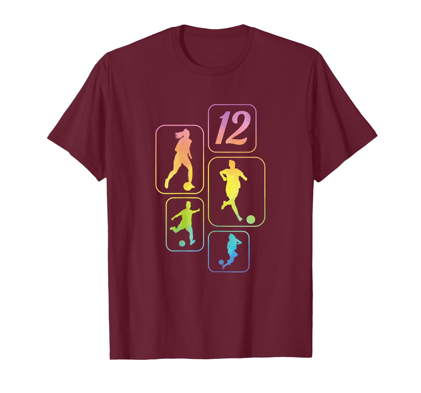 12th Birthday Girl Soccer Player Football 12 Years Old T-Shirt