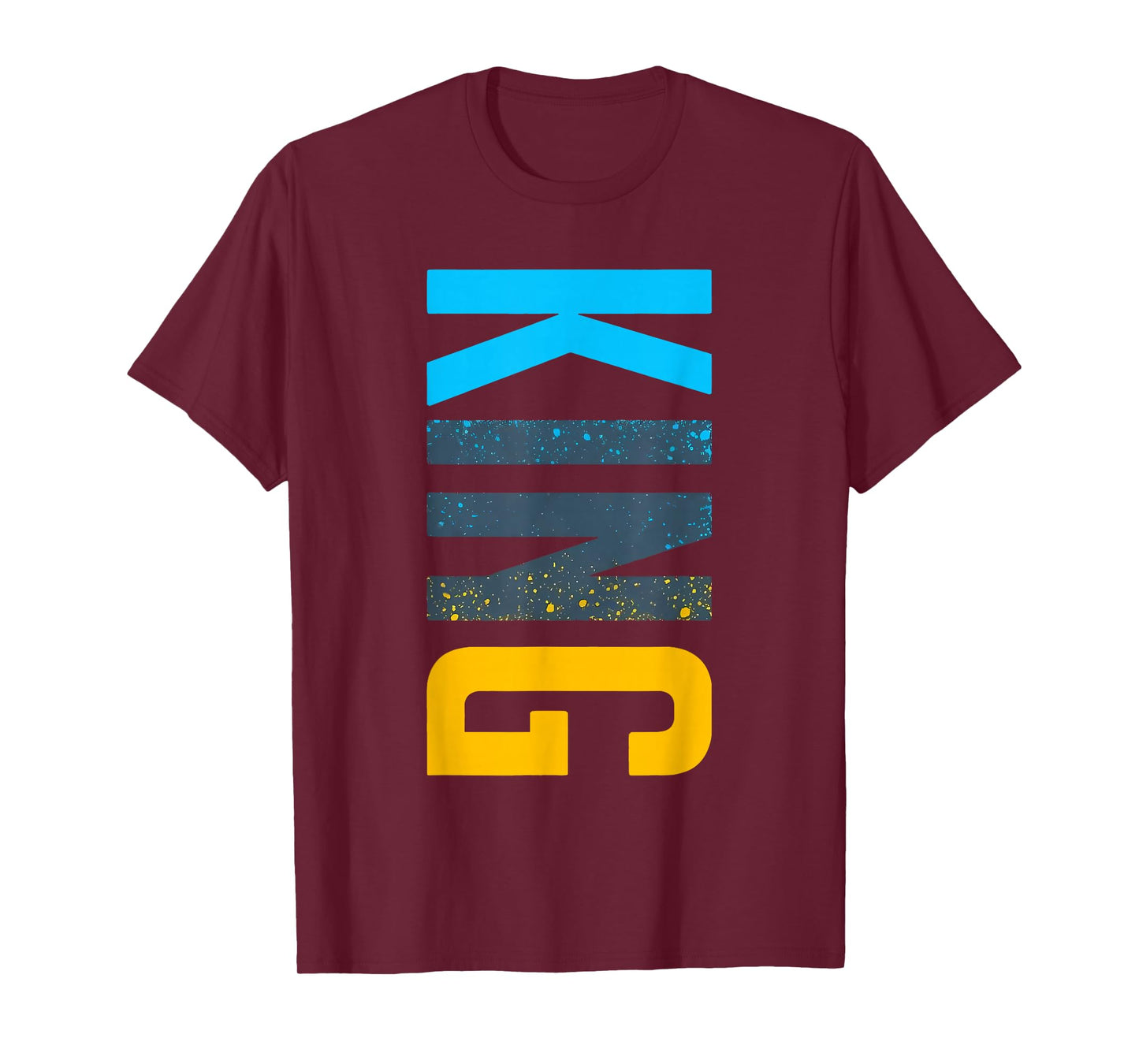 King Vertical Streetwear Matching Gamma Blue T-Shirt