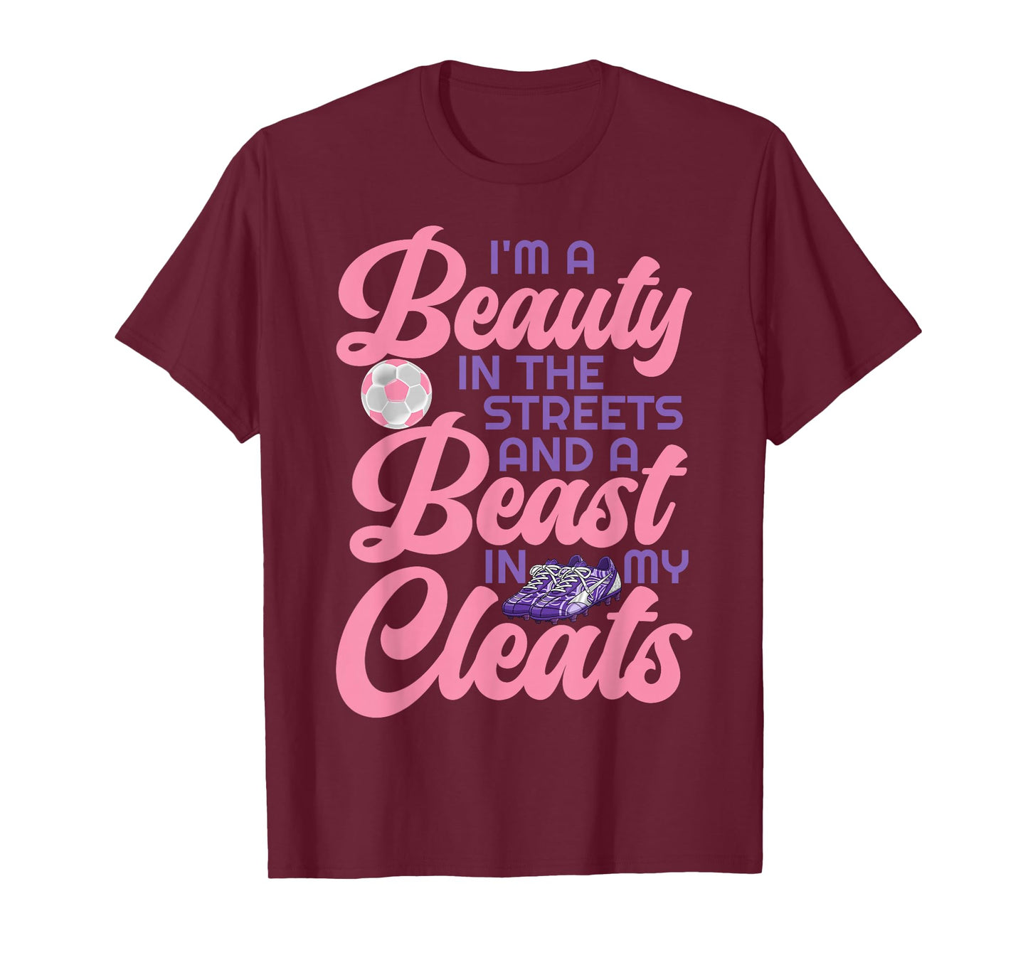 Funny Soccer Art for Women Girls Soccer Player Soccer Lover T-Shirt