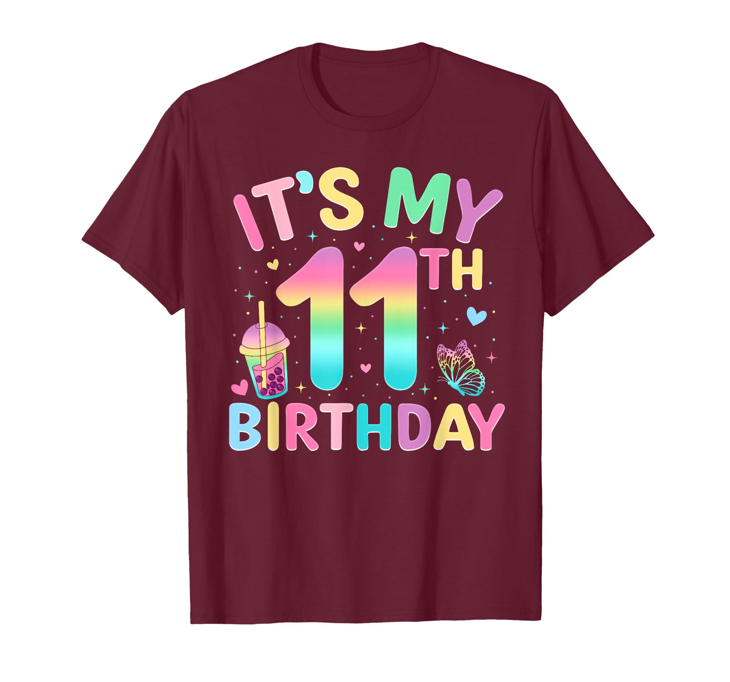 It's My 11th Birthday Party 11 Year Old Birthday Girl Kids T-Shirt