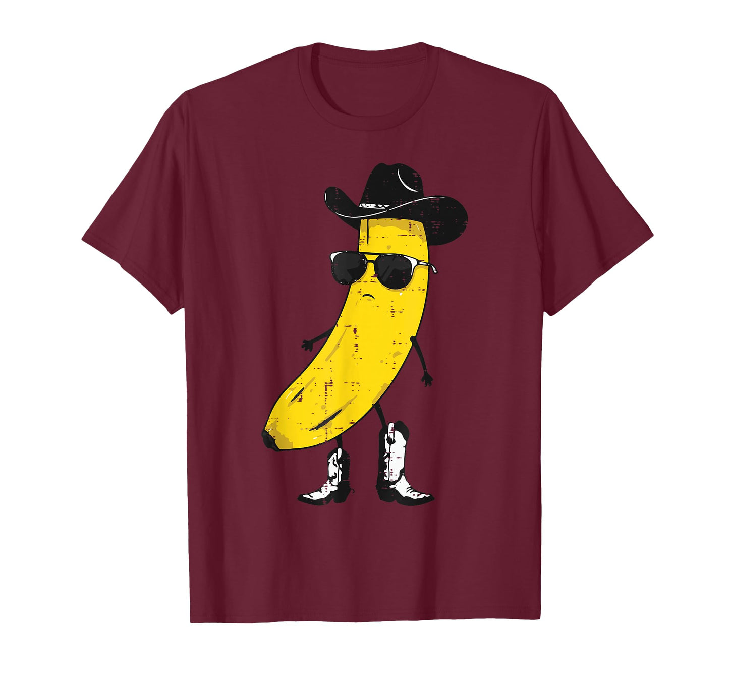 Cowboy Banana Cool Cowgirl Fruit Country Men Boys Kids Women T-Shirt