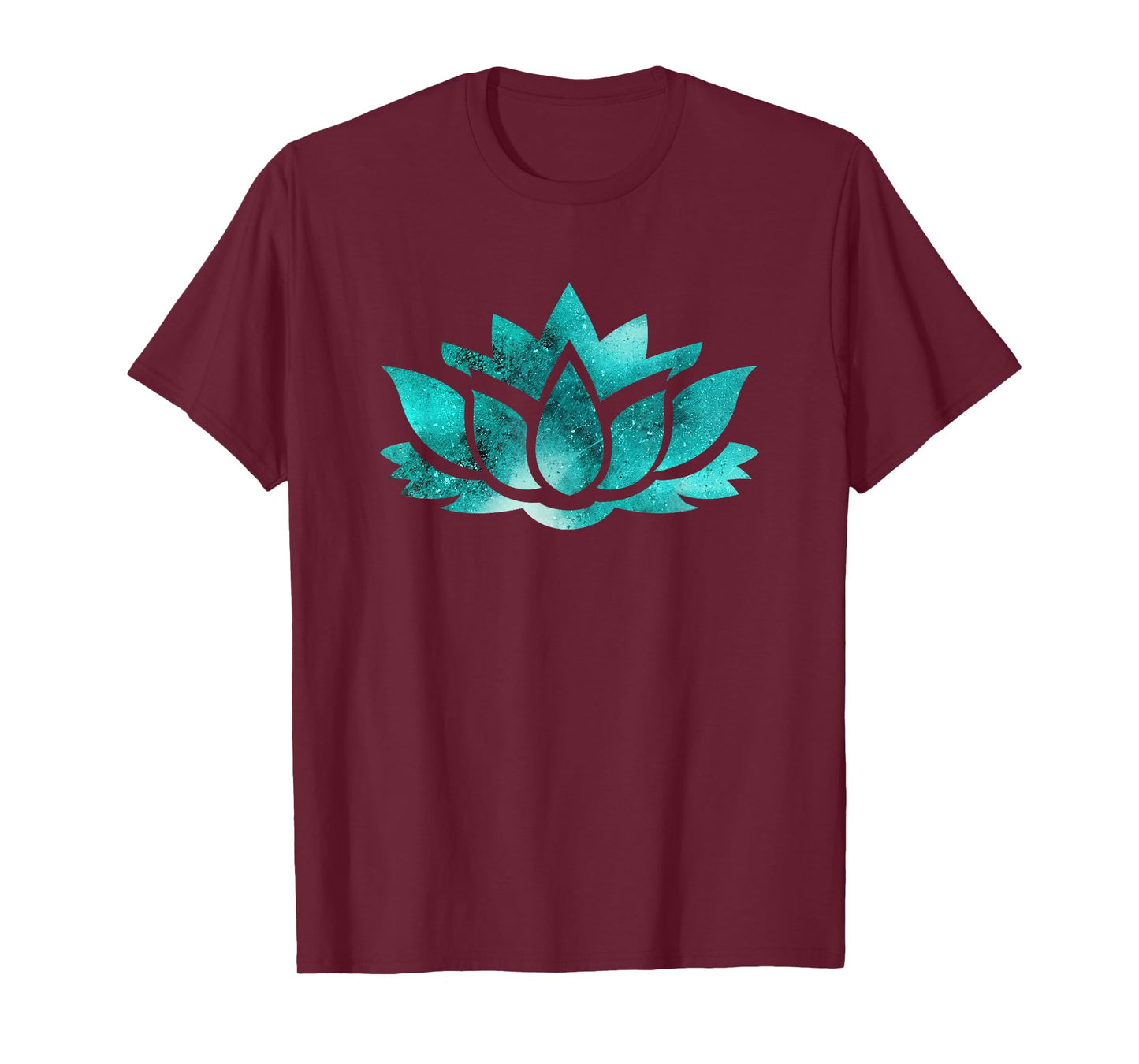 Lotus Flower Yoga Spiritual Dreamy Teal Colorful T Shirt T-Shirt